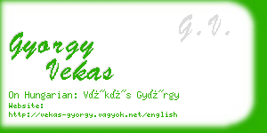 gyorgy vekas business card